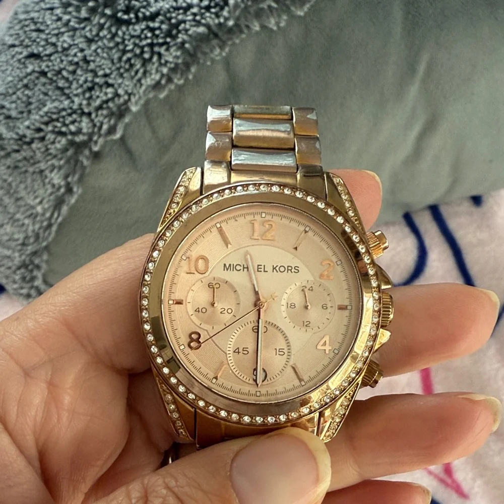 Michael Kors rose Gold-Tone Chronograph Watch